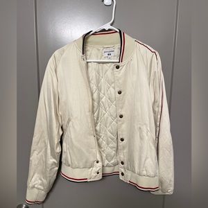 Ines De La Fressange x Uniqlo White Varsity Bomber, Medium